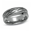 Thumbnail Image 1 of Triton 8.0mm Laser-Inscribed Tattoo Wedding Band in Tungsten