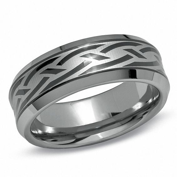 Triton Men S 8 0mm Comfort Fit Two Tone Tungsten Wedding Band Triton Men S 8 0mm Comfort Fit Two Tone Tungsten Wedding Band