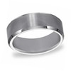Thumbnail Image 1 of Triton's 8.0mm Comfort Fit Beveled Edge Wedding Band in Tungsten