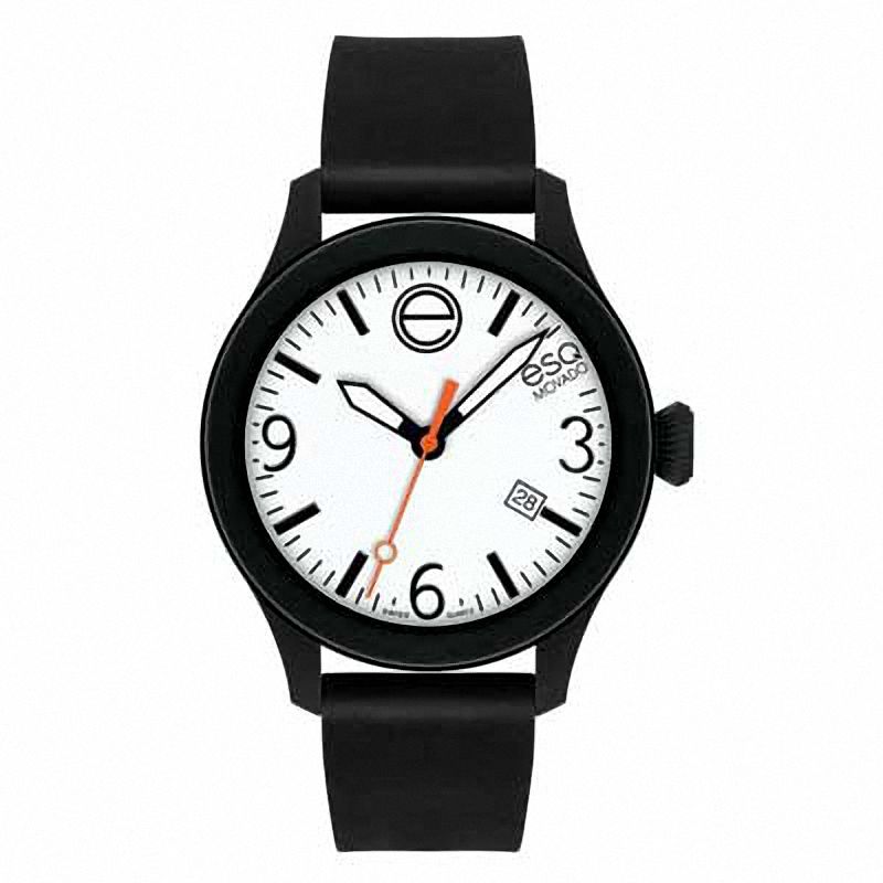 ESQ One Black Strap Watch with White Dial (Model: 07301437)