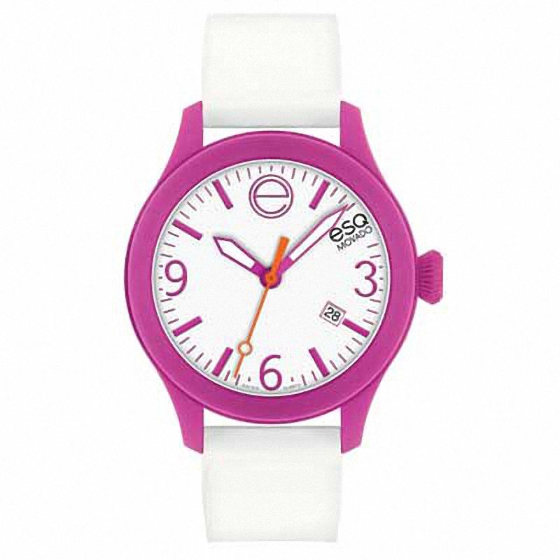 ESQ One Pink Strap Watch with White Dial (Model: 07301438)
