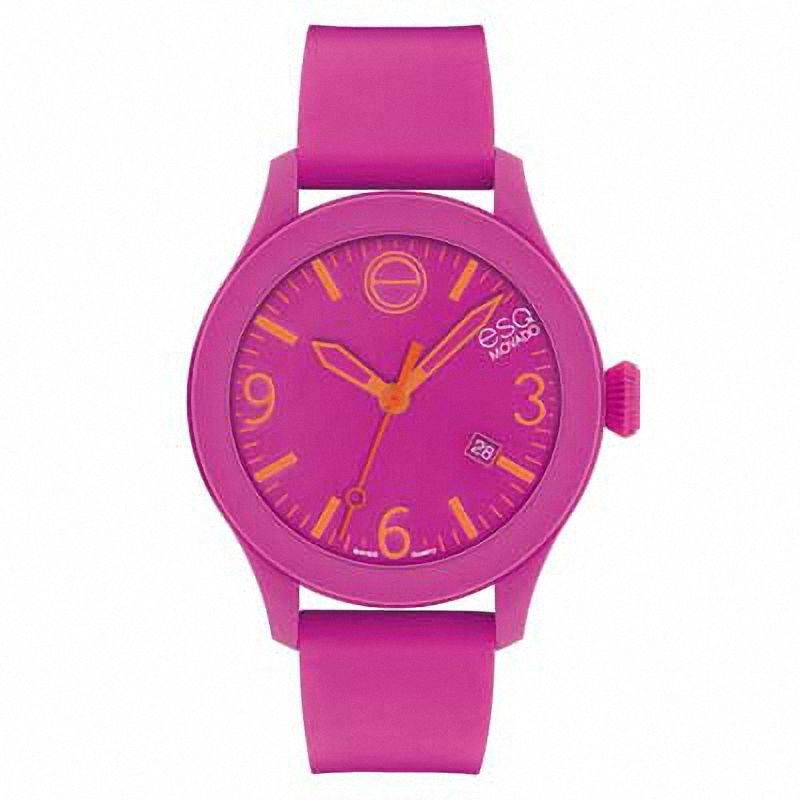 ESQ One Strap Watch with Fuchsia Dial (Model: 07301435)