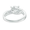 Thumbnail Image 3 of 1/2 CT. T.W. Princess-Cut Diamond Three Stone Swirl Engagement Ring in 14K White Gold