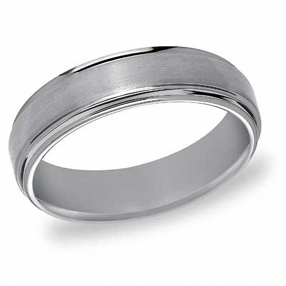 Triton Men s 6 0mm Comfort Fit Tungsten  Wedding  Band  