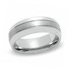 Thumbnail Image 1 of Triton 8.0mm Comfort Fit Satin Center Tungsten Wedding Band
