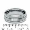 Thumbnail Image 1 of Triton Men's 8.0mm Comfort Fit Satin Center Tungsten Wedding Band