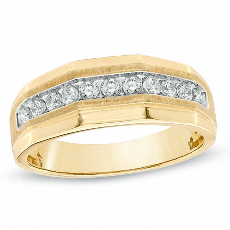 Main Image 1 of Men's 1 CT. T.W. Diamond Ring in 10K Gold