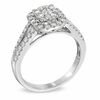 Thumbnail Image 2 of 3/4 CT. T.W. Diamond Cluster Split Shank Engagement Ring in 14K White Gold