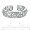 Thumbnail Image 2 of Lab-Created White Sapphire Cuff Bracelet in Sterling