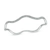 Thumbnail Image 1 of AVA Nadri Crystal Wavy Bangle in White Rhodium Brass