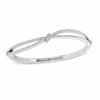 Thumbnail Image 1 of AVA Nadri Crystal Bypass Wave Bangle in White Rhodium Brass
