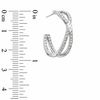Thumbnail Image 1 of AVA Nadri Cubic Zirconia Hoop Earrings in White Rhodium Brass