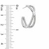 Thumbnail Image 2 of AVA Nadri Cubic Zirconia Hoop Earrings in White Rhodium Brass
