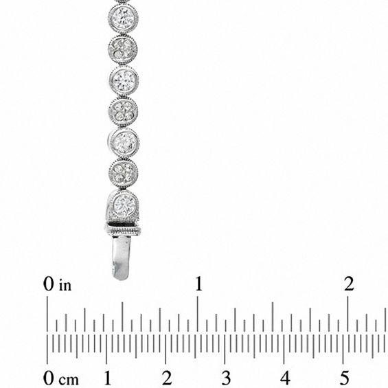AVA Nadri Cubic Zirconia Bracelet in White Rhodium Brass - 7.25"