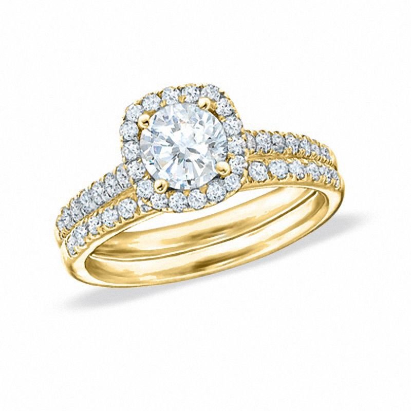 Main Image 1 of 1-3/4 CT. T.W. Diamond Bridal Set in 14K Gold
