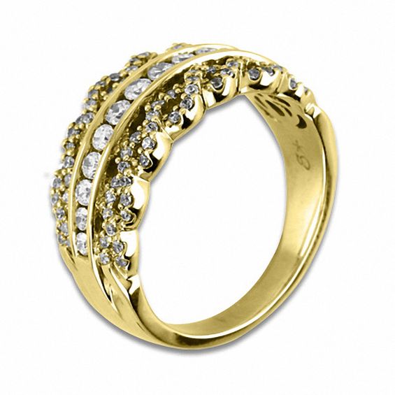 3/4 CT. T.w. Diamond Braided Edge Anniversary Band in 10K Gold