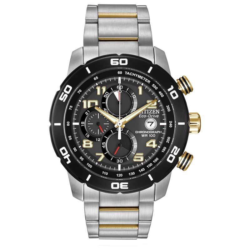 Main Image 1 of Men's Citizen Eco-Drive® Primo Chronograph Watch with Black Dial (Model: CA0469-59E)