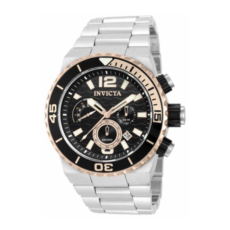 Main Image 1 of Men's Invicta Pro Diver Chronograph Two-Tone Watch with Black Dial (Model: 12995)