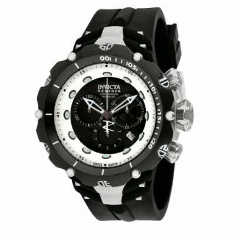 Men's Invicta Reserve Chronograph Strap Watch with Black Dial (Model: 11708)