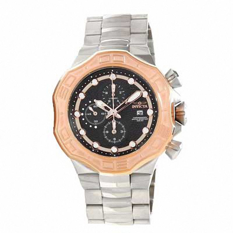 Main Image 1 of Men's Invicta Pro Diver Chronograph Two-Tone Watch with Black Dial (Model: 12429)