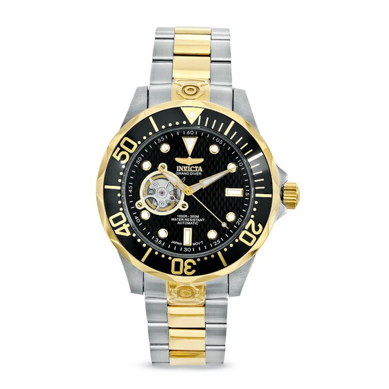 Men's Invicta Pro Diver Automatic Two-Tone Watch with Black Dial (Model: 13705)