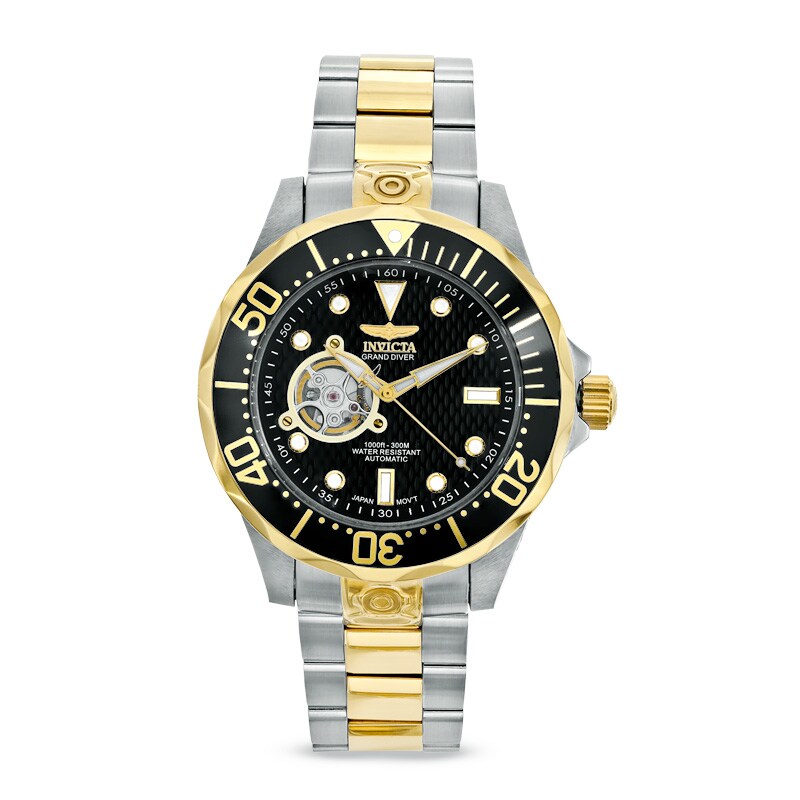 Main Image 1 of Men's Invicta Pro Diver Automatic Two-Tone Watch with Black Dial (Model: 13705)