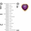 Thumbnail Image 2 of 6.0mm Heart-Shaped Amethyst Crown Earrings in Sterling Silver with 14K Gold Plate