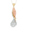 Thumbnail Image 0 of Triple Teardrop-Shaped Pendant in 10K Tri-Tone Gold