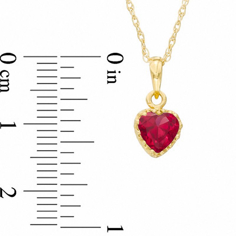 Main Image 3 of 6.0mm Heart-Shaped Lab-Created Ruby Crown Pendant in Sterling Silver with 14K Gold Plate