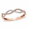 Thumbnail Image 1 of 1/6 CT. T.W. Diamond Loose Twist Ring in 10K Rose Gold