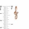 Thumbnail Image 1 of 1/6 CT. T.W. Diamond Looping Ribbon Drop Earrings in 10K Rose Gold