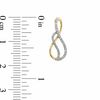 Thumbnail Image 1 of 1/5 CT. T.W. Diamond Swirl Infinity Loop Earrings in 10K Gold