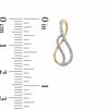 Thumbnail Image 2 of 1/5 CT. T.W. Diamond Swirl Infinity Loop Earrings in 10K Gold