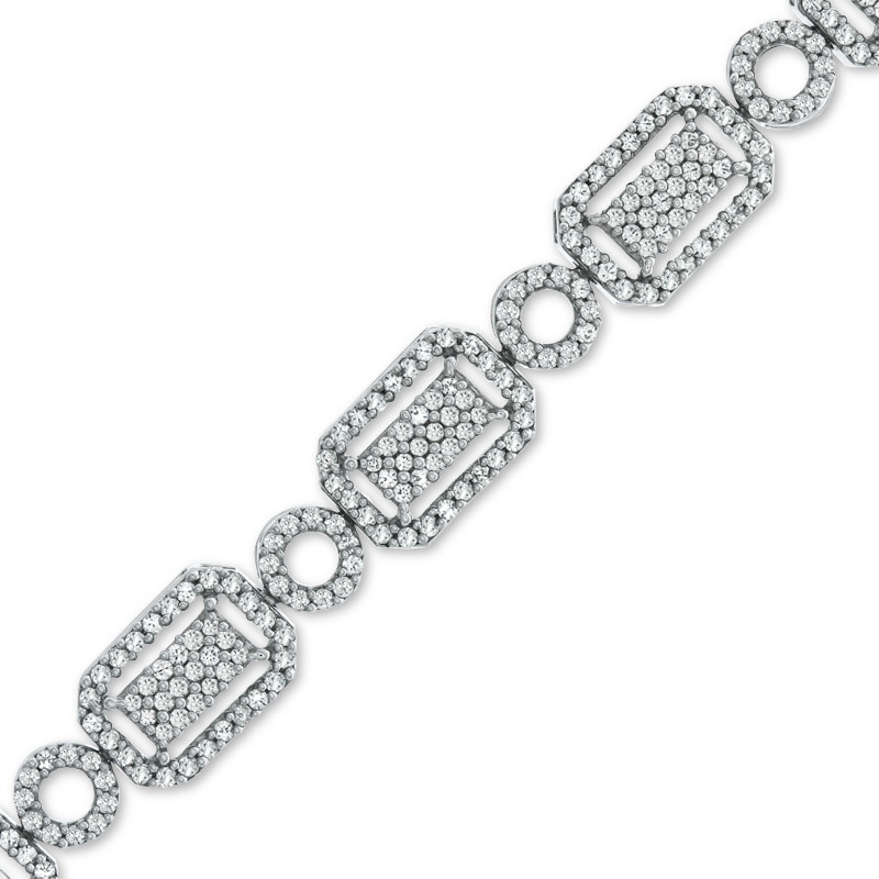 2 CT. T.W. Diamond Art Deco Bracelet in 10K White Gold