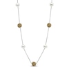 Thumbnail Image 1 of Honora 7.0-8.0mm Freshwater Cultured Pearl and Champagne Crystal Ball Necklace in Sterling Silver
