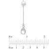 Thumbnail Image 2 of Honora 7.0-8.0mm Freshwater Cultured Pearl and Champagne Crystal Ball Necklace in Sterling Silver