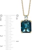 Thumbnail Image 2 of Radiant-Cut London and Sky Blue Topaz Pendant in Sterling Silver with 14K Gold Plate