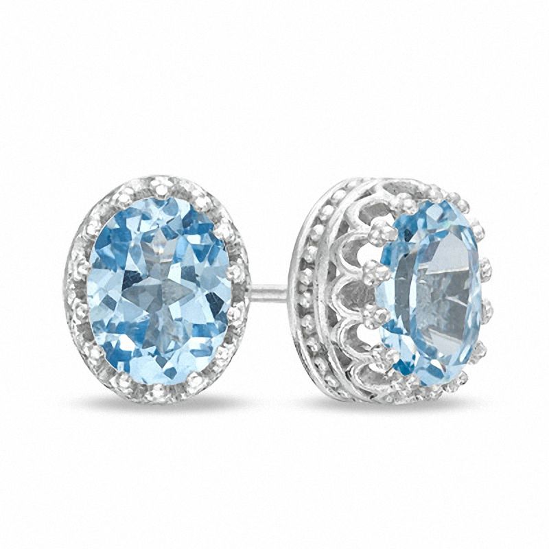 Zales aquamarine earrings Clearance