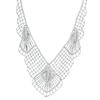 Thumbnail Image 1 of Beaded Mesh Necklace in Sterling Silver - 17"