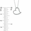 Thumbnail Image 2 of 1/6 CT. T.W. Diamond Lined Heart Pendant in 10K White Gold