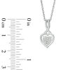 Thumbnail Image 2 of 1/10 CT. T.W. Diamond Cluster Heart Pendant in Sterling Silver