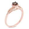 Thumbnail Image 1 of 1/4 CT. T.W. Enhanced Champagne and White Diamond Bypass Ring in 10K Rose Gold