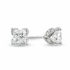 Thumbnail Image 1 of 1-1/3 CT. T.W. Princess-Cut Diamond Tulip Stud Earrings in 14K White Gold