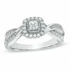 Thumbnail Image 1 of 1/2 CT. T.W. Princess-Cut Diamond Frame Engagement Ring in 10K White Gold