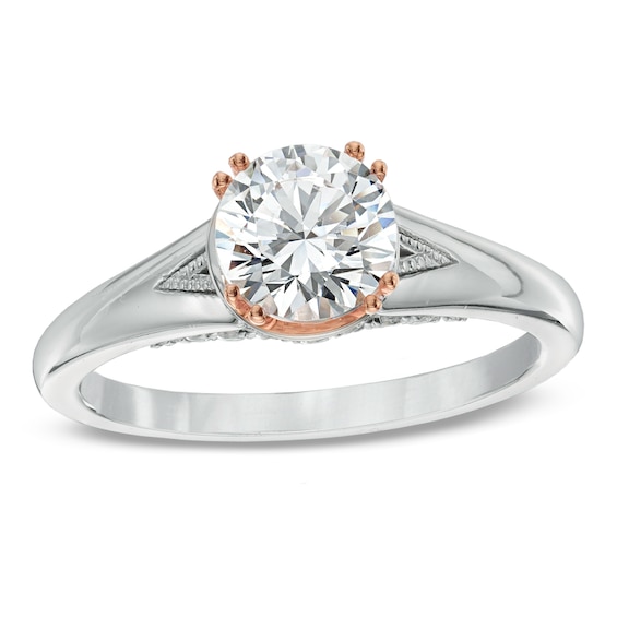 1 CT. T.w. Certified Diamond Engagement Ring in 14K Two-Tone Gold (J/I1)