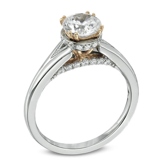 1 CT. T.w. Certified Diamond Engagement Ring in 14K Two-Tone Gold (J/I1)