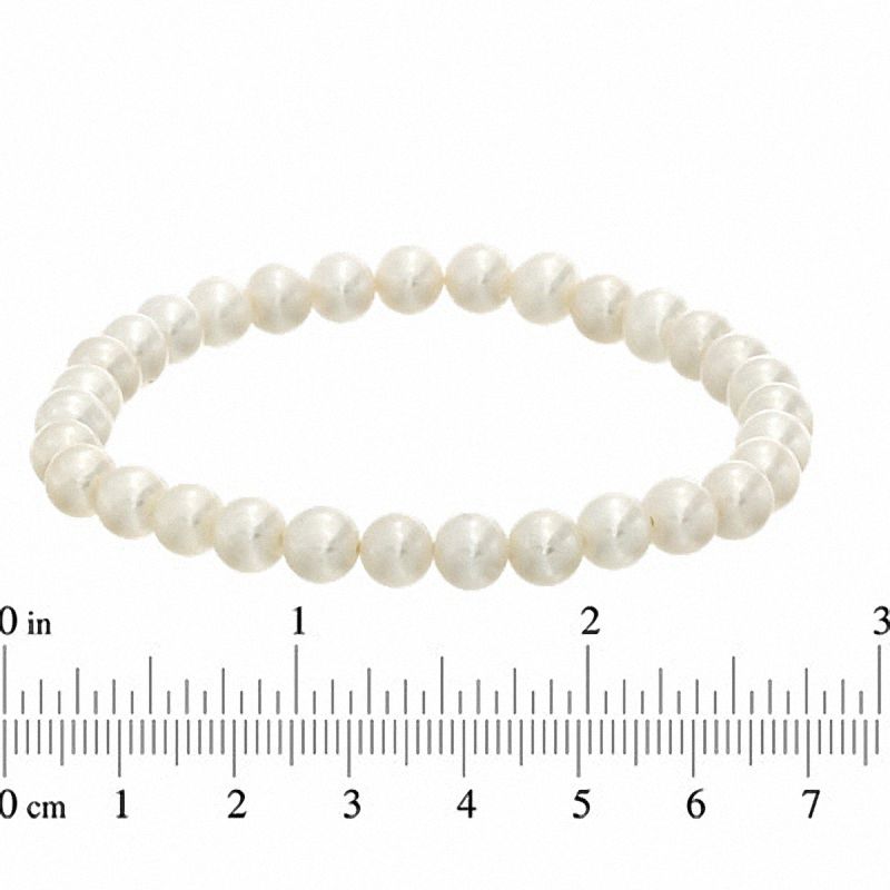 Main Image 3 of 6.0-8.0mm Freshwater Cultured Pearl Strand Bracelet and Earrings Set
