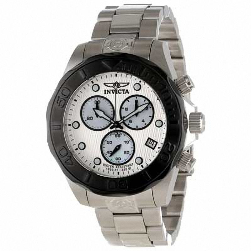 Men's Invicta Pro Diver Chronograph Two-Tone Watch with Silver-Tone Dial (Model: 11448)