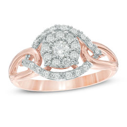 View All Jewelry Zales 1 2 Ct T W Diamond Open Cer Ring In 10k Rose Gold