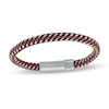 Thumbnail Image 1 of Tri-Tone Red and Black IP Stainless Steel Bracelet - 8.25"